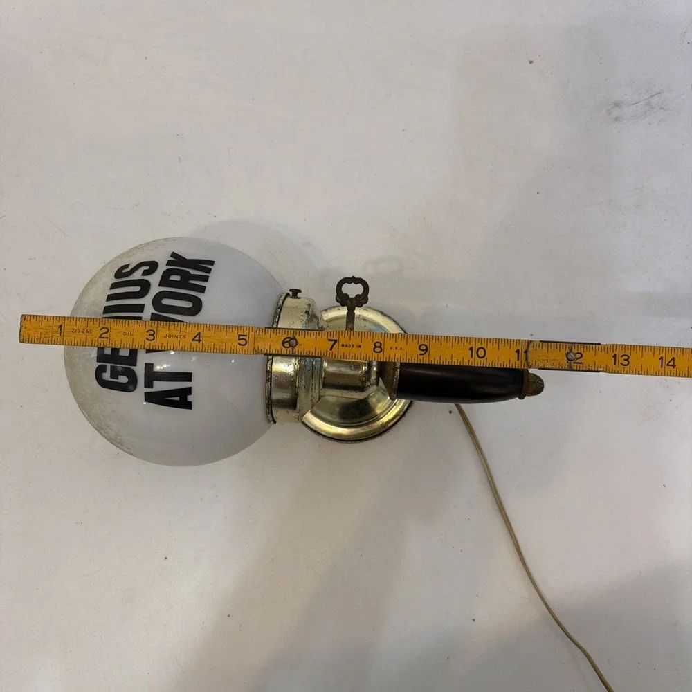 Vintage 1960-1970 Genius At Work Lamp Sconce Light